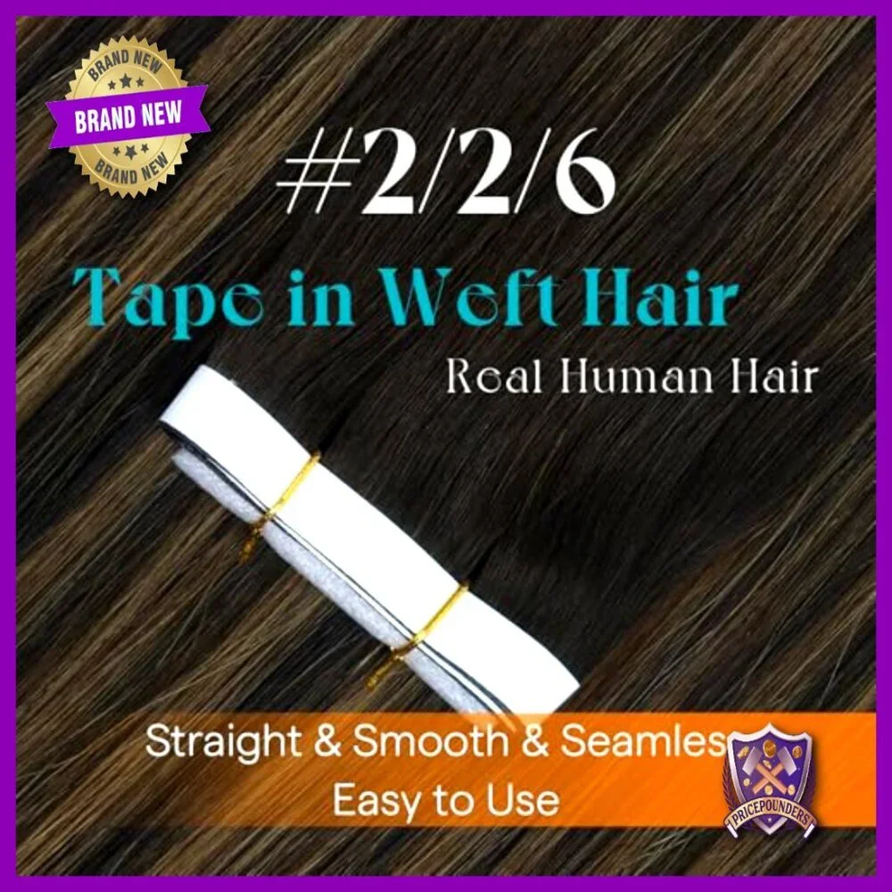 Human Hair Tape-In Extensions 50g Thin Weft No Visible Tracks Reusable